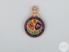 Alec McNair 9ct gold and enamel 1909-10 Inter-League medal