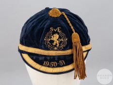 Sammy Cox blue Scotland v. England International cap, 1950-51