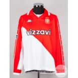 Marcelo Gallardo red and white N0.10 Monaco Champions League long-sleeved shirt