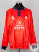 David Moss red and blue No.10 Falkirk long-sleeved shirt, 1998