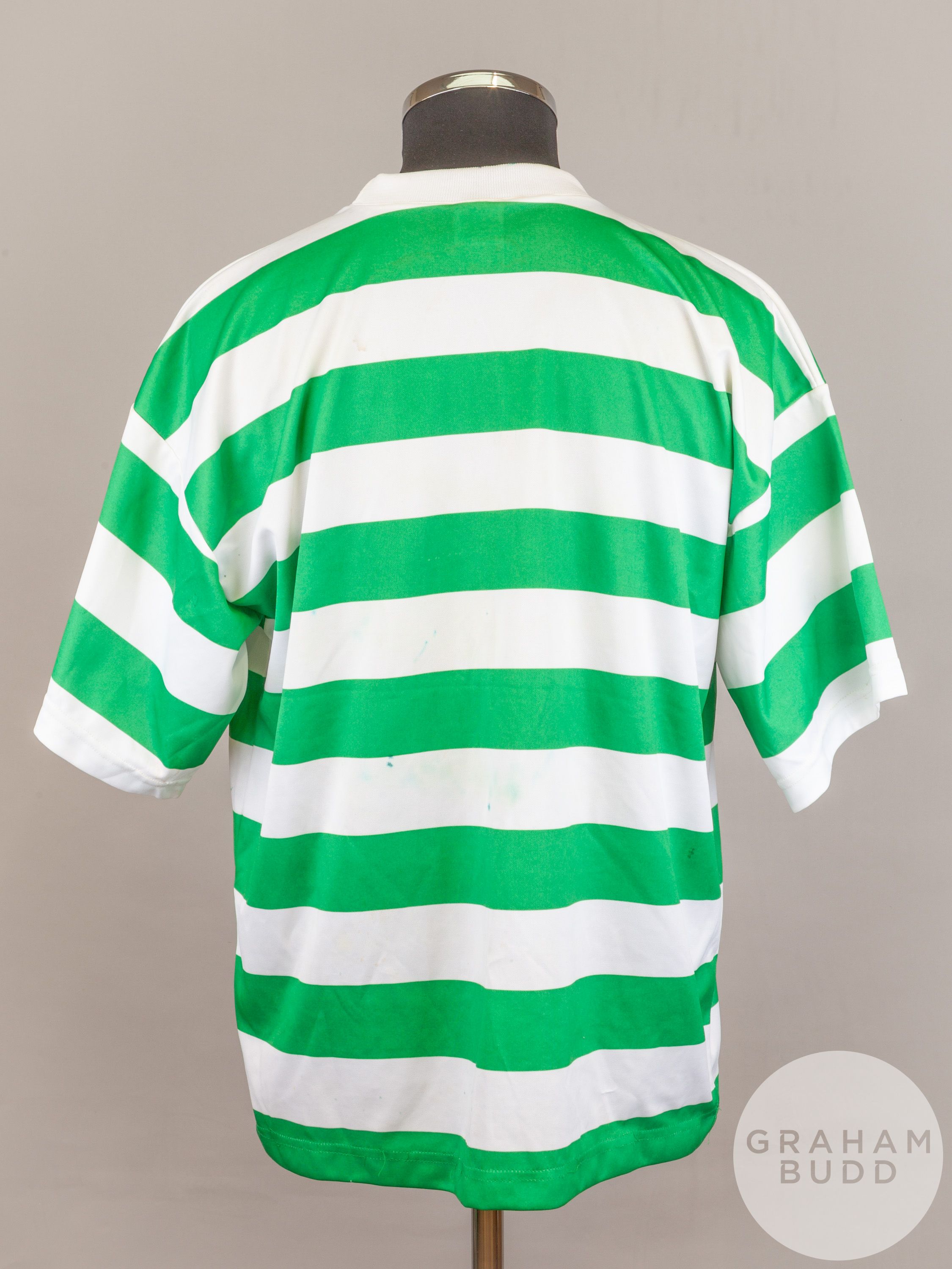 Green and white Celtic 25th Anniversary Lisbon Lion shirt, Bukta - Image 2 of 9