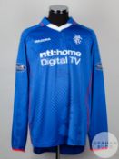 Barry Ferguson blue and white No.6 Rangers short-sleeved shirt, 2002-03