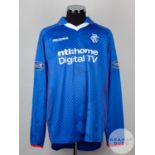 Barry Ferguson blue and white No.6 Rangers short-sleeved shirt, 2002-03