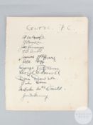 Celtic F.C. page of player autographs, 1935