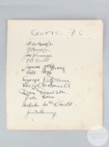 Celtic F.C. page of player autographs, 1935