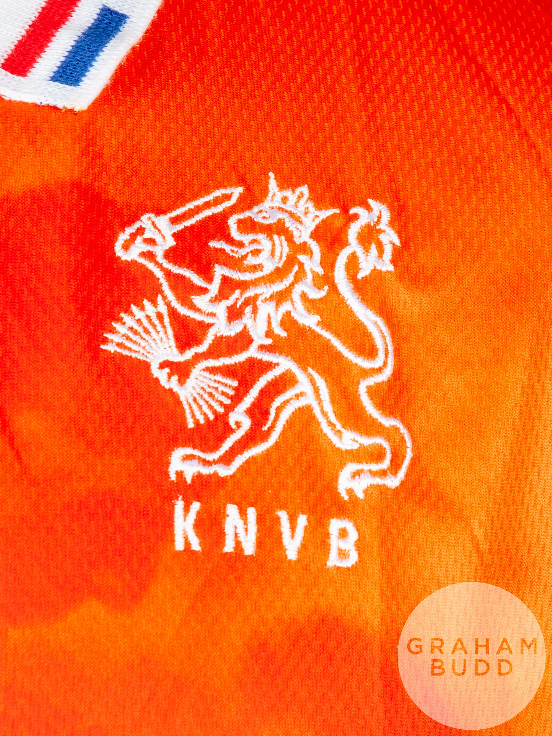 Orange and white No.5 Holland international short-sleeved shirt, 1996 - Image 3 of 4