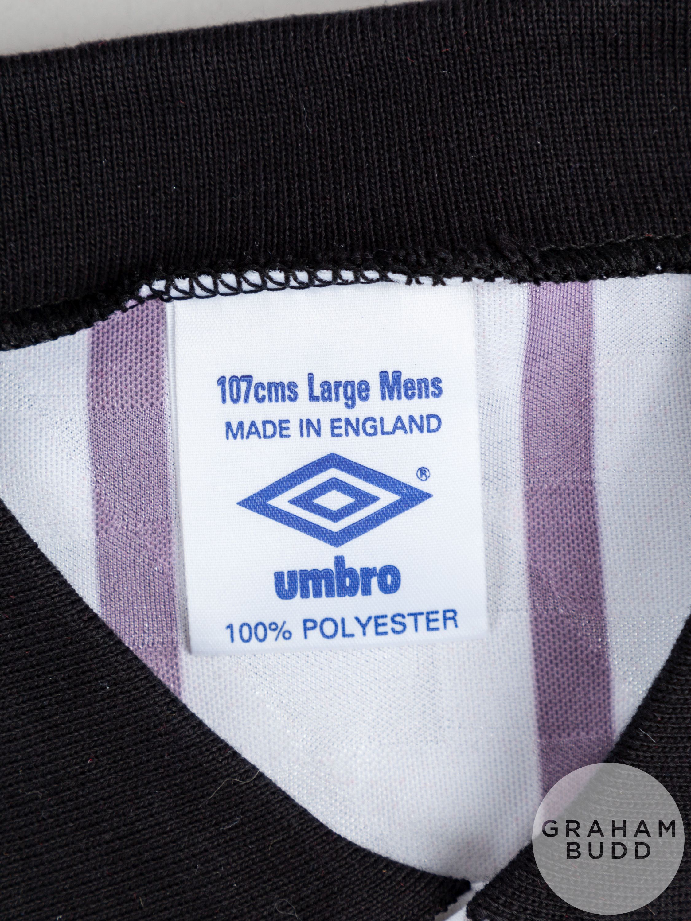 White and black No.13 Dunfermline Athletic short-sleeved shirt, - Image 4 of 5
