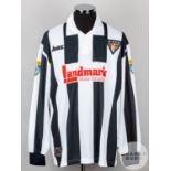 White and black No.8 Dunfermline Athletic long-sleeved shirt, 1997-98