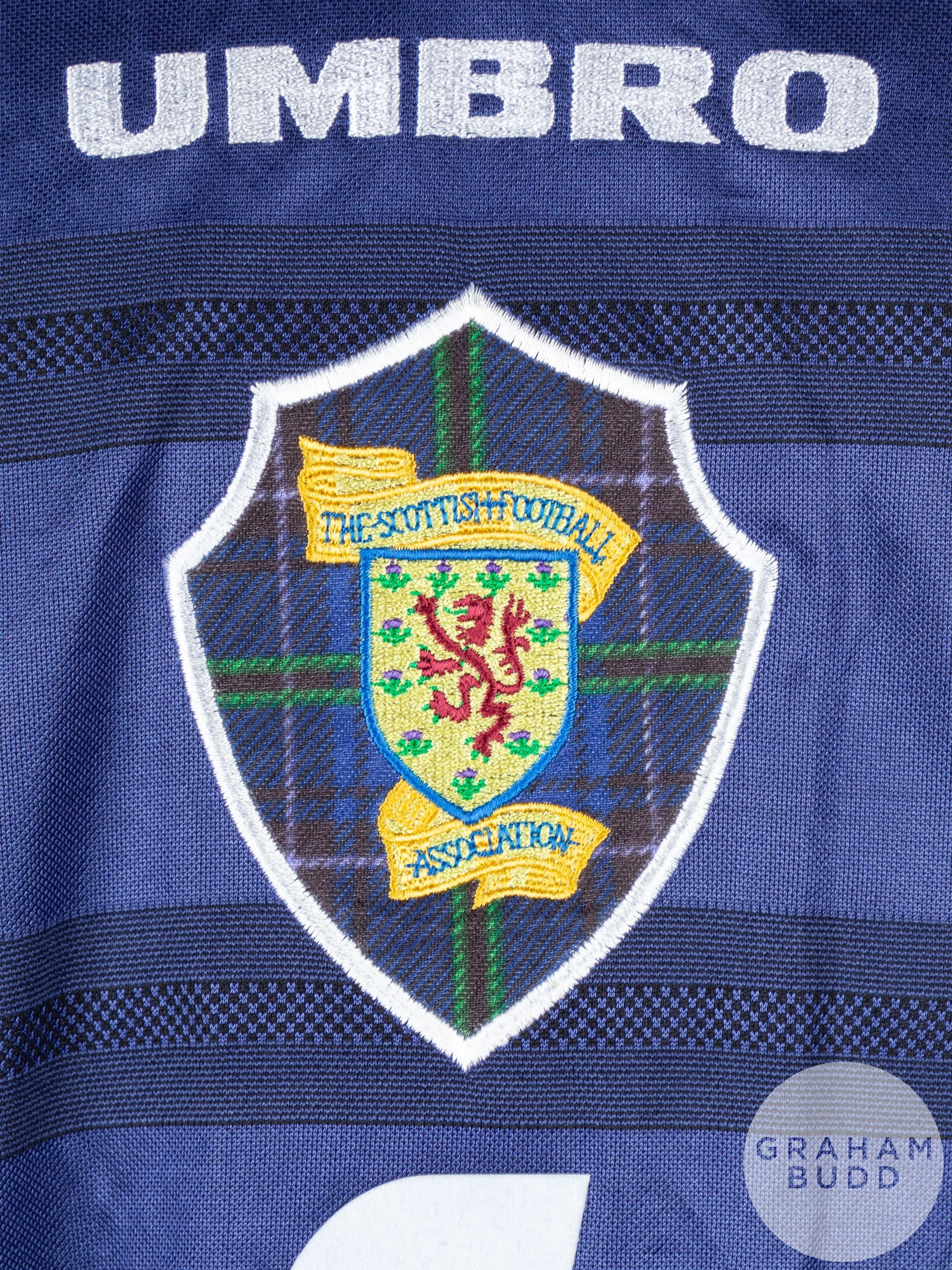 Blue and white No.6 Scotland international short-sleeved shirt, 1998-2000 - Image 3 of 5