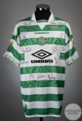 Enrico Annoni green and white No.15 Celtic Coca-Cola Cup Final match worn shirt