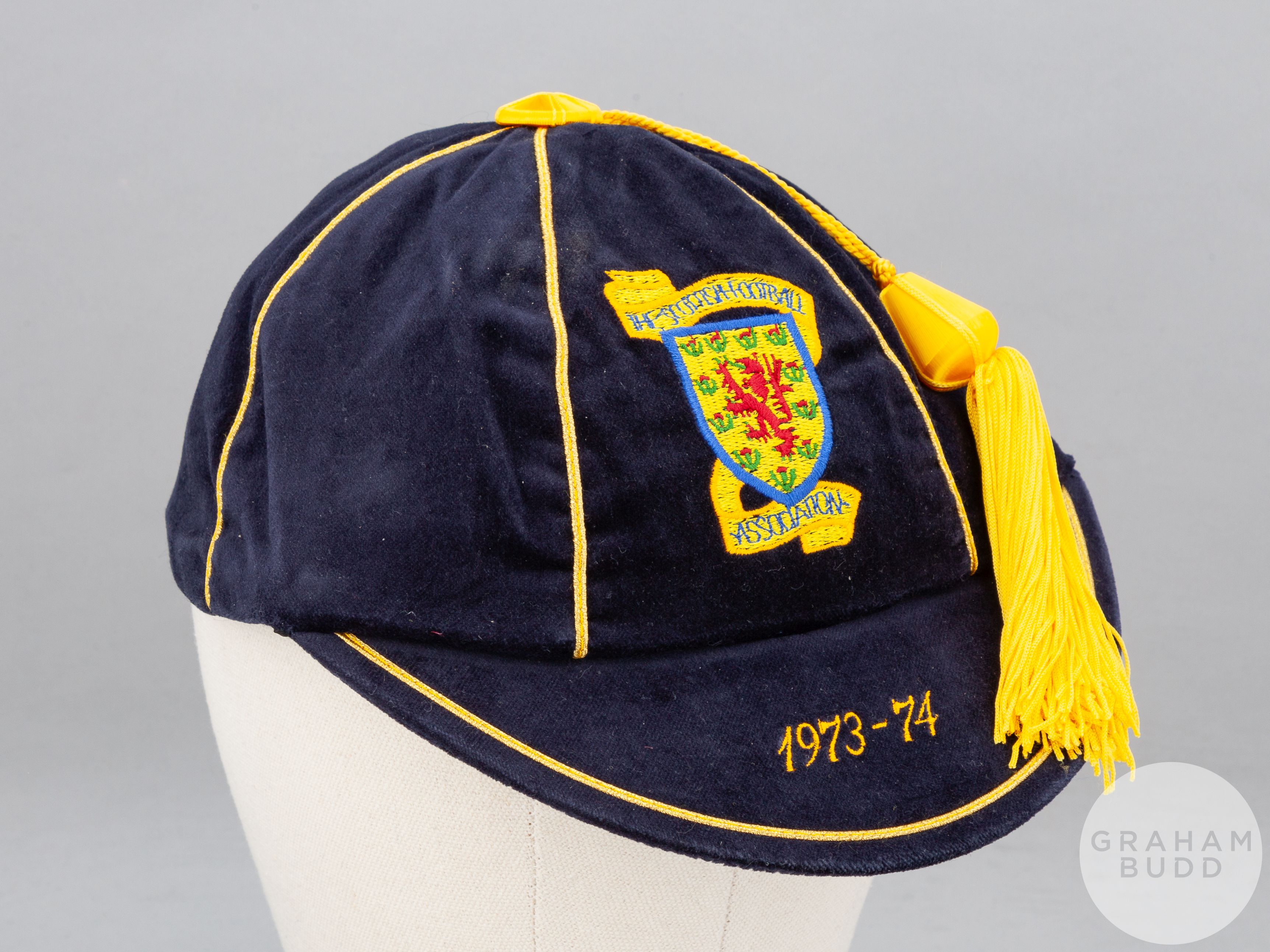 George Connelly blue Scotland v. Czechoslovakia and West Germany International cap, 1973-74