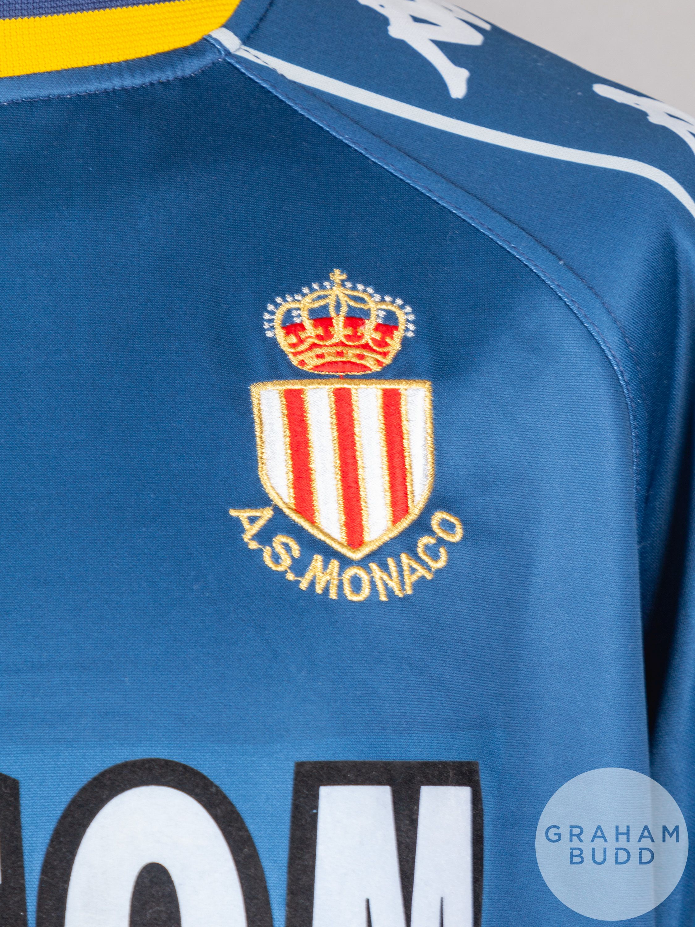 Christophe Pignol, blue and yellow No.3 Monaco long-sleeved shirt, 1999-2000 - Image 3 of 6