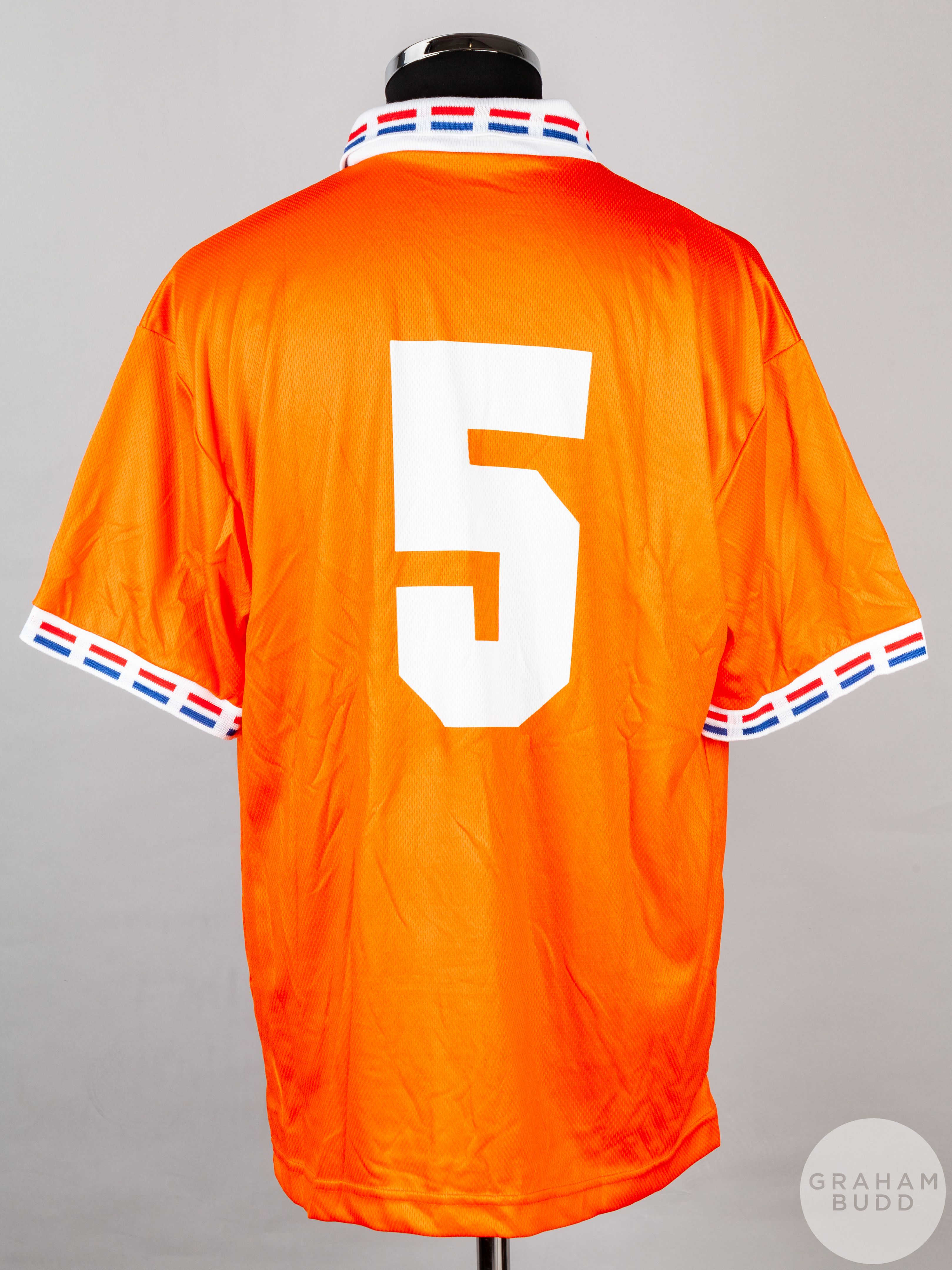 Orange and white No.5 Holland international short-sleeved shirt, 1996 - Image 2 of 4