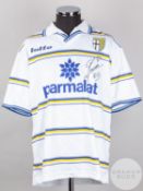 Lilian Thuram white, yellow and blue No.21 Parma short-sleeved, 1995-96