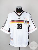 White and black No.19 West Germany international short-sleeved shirt