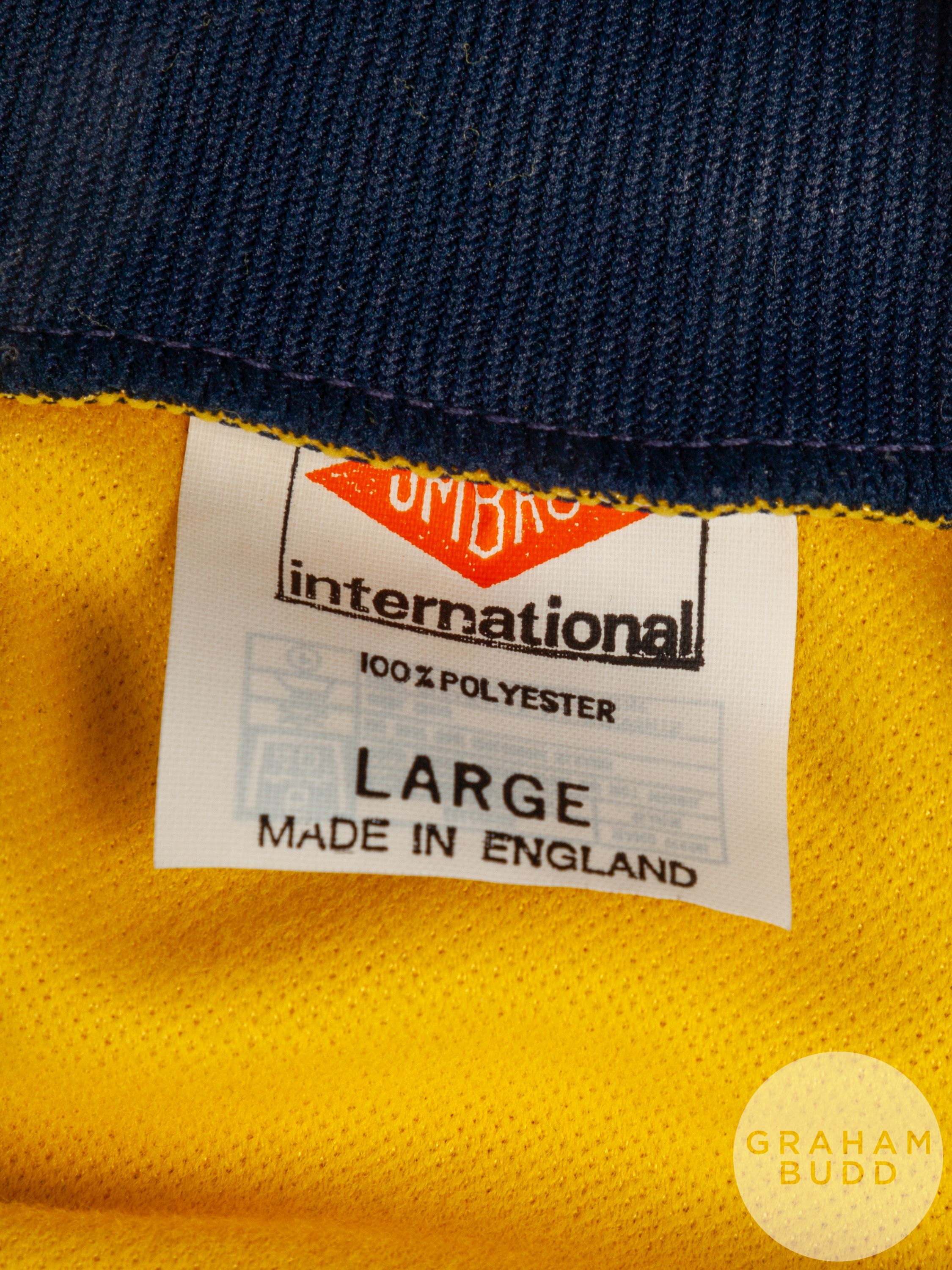 Yellow and blue official Scotland 1982 World Cup goalkeepers shirt, un-numbered - Image 4 of 5