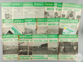 Eighteen Hibernian match programmes, 1952 to 1955