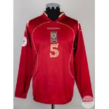 David Weir maroon and gold No.5 Scotland v. Georgia long-sleeved shirt, 2007