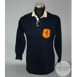 Alan Morton blue and white Scotland v. Wales match worn International shirt, 1924