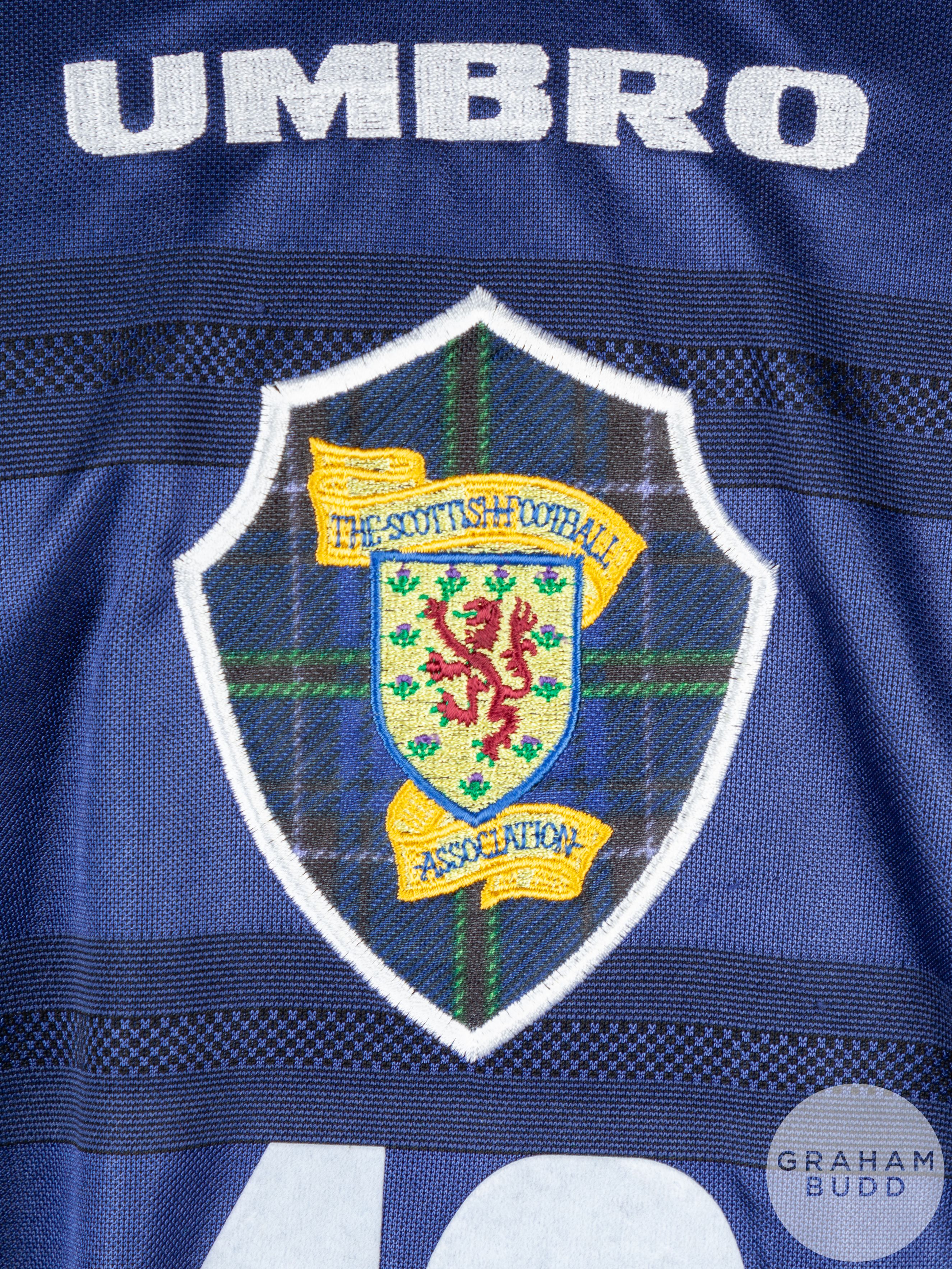 Blue and white No.19 Scotland international long-sleeved shirt, 1998-2000 - Image 3 of 5