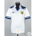 Rare white and blue Scotland International short-sleeved shirt