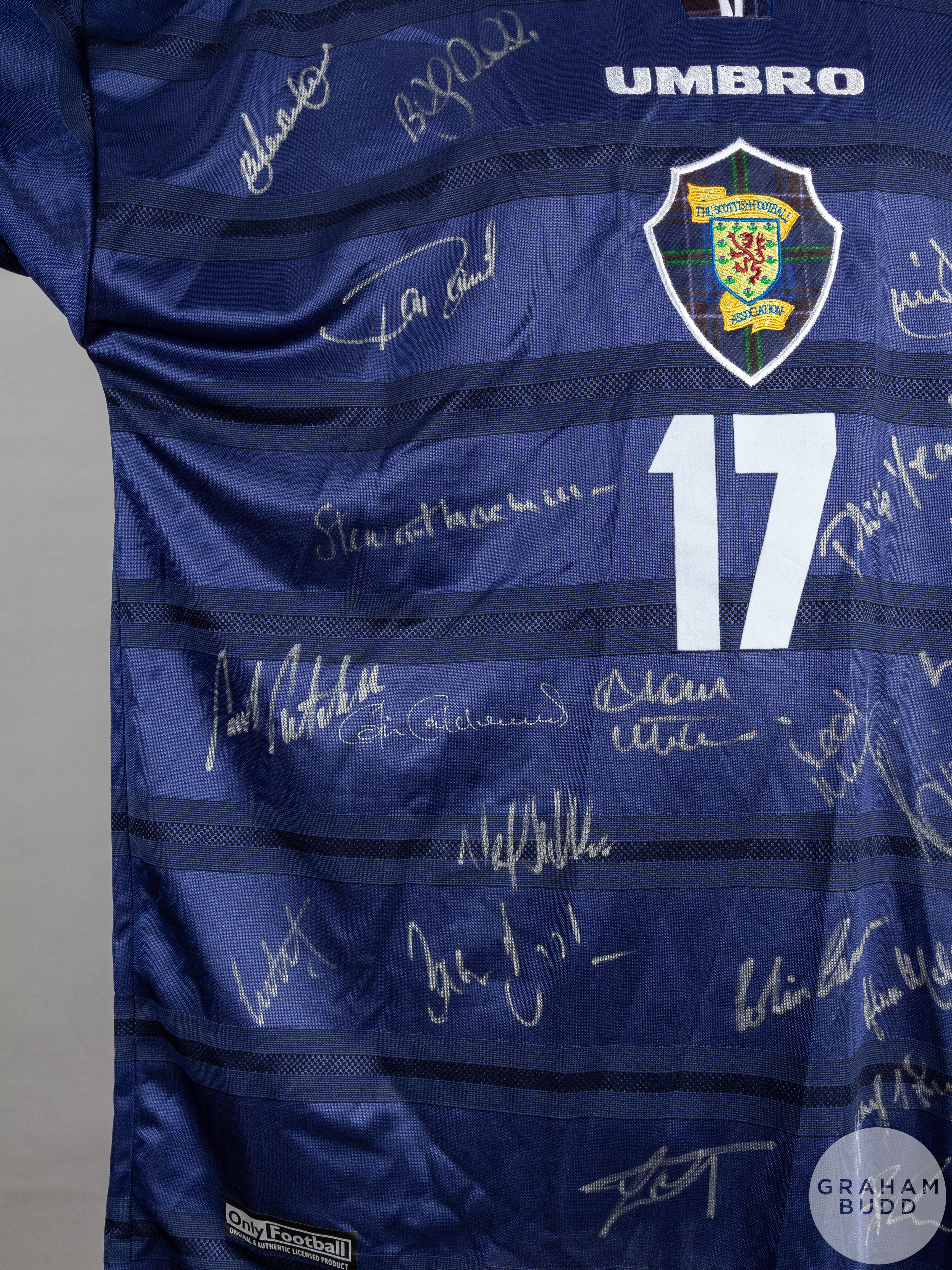 Blue and white No.17 Scotland international short-sleeved shirt, 1998-2000 - Image 3 of 7