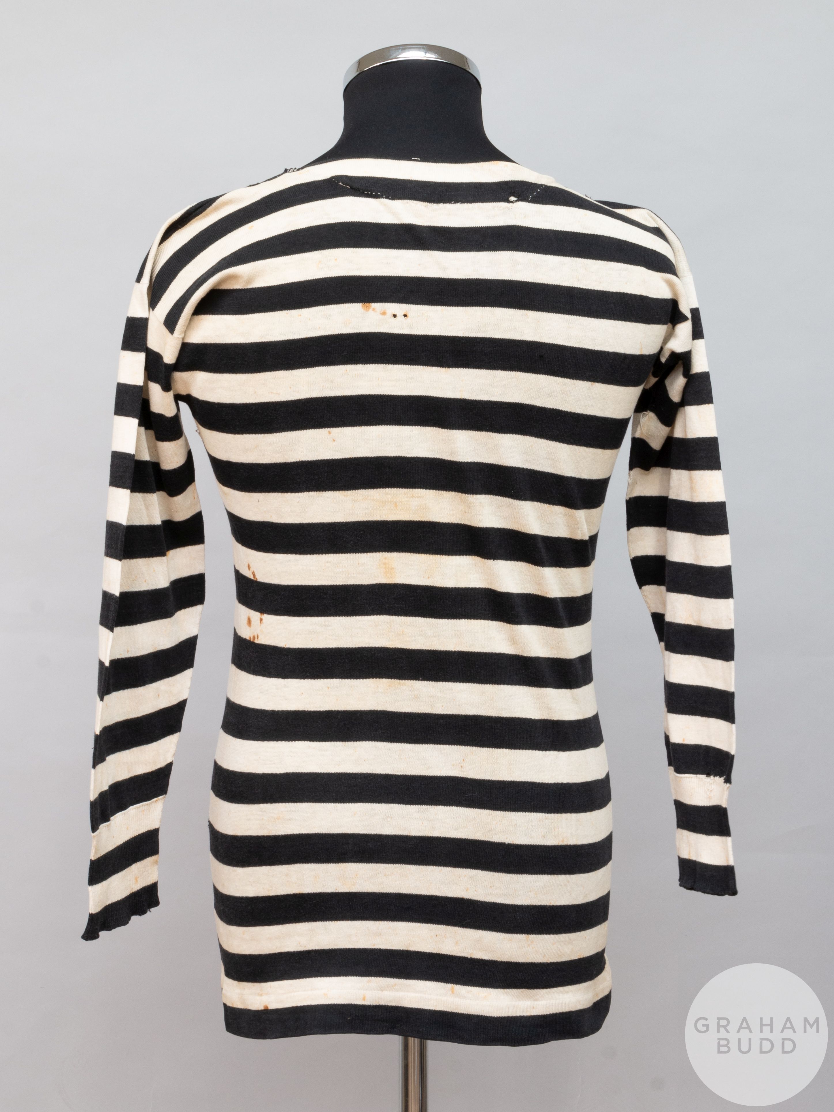 Hugh Smith extremely rare 1895 Queen's Park match worn long-sleeved shirt - Image 2 of 3