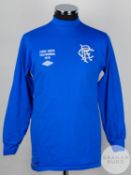 Alex Miller blue No.13 Rangers v. Scotland XI John Grieg Testimonial long-sleeved shirt