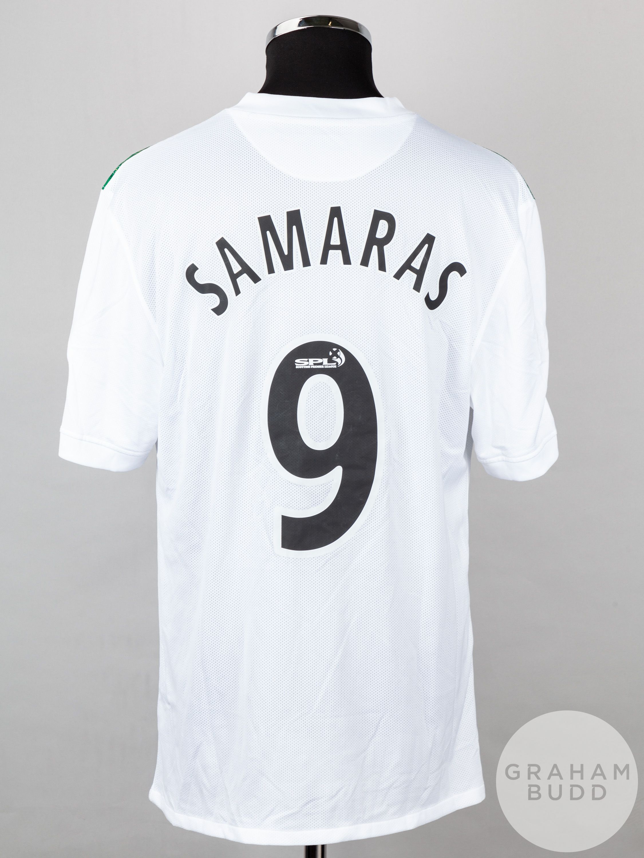 Georgios Samaras white No.9 Celtic short-sleeved shirt, 2009-10 - Image 2 of 5