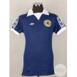 Tom Forsyth blue No.14 Scotland v. Wales International short-sleeved shirt