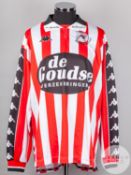 Red and white No.16 Sparta Rotterdam v. Rangers long-sleeved shirt, 2000