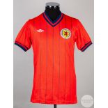Neil Simpson red and blue No.15 Scotland v. Uruguay short-sleeved shirt