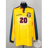 Yellow and blue No.20 Scotland international long-sleeved shirt, 1996-98