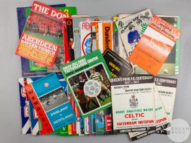 Collection of Rangers, Celtic and other Scottish club match programmes