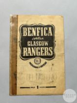 Extremely rare Benfica v. Rangers Friendly match programme, 10th February 1948