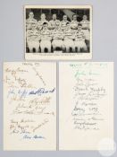 Celtic F.C. autographed postcard, 1937-38