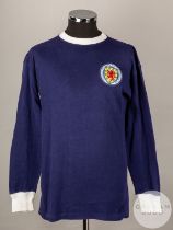 Eddie McCreadie blue No.3 Scotland International match long-sleeved shirt, 1967
