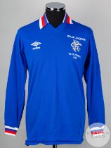 Alex Miller blue No.3 Rangers v. Everton Colin Jackson Testimonial match worn shirt