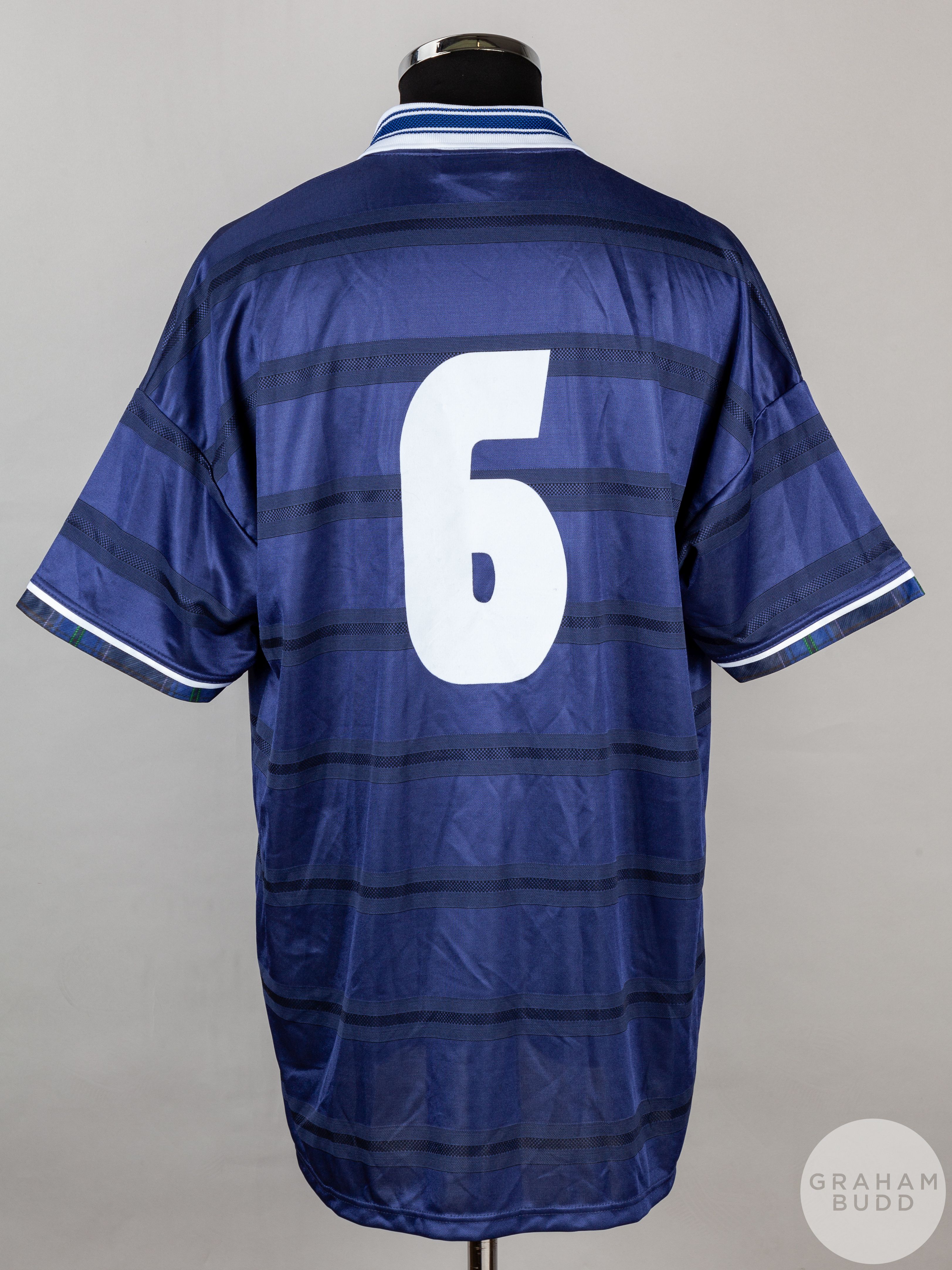 Blue and white No.6 Scotland international short-sleeved shirt, 1998-2000 - Image 2 of 5