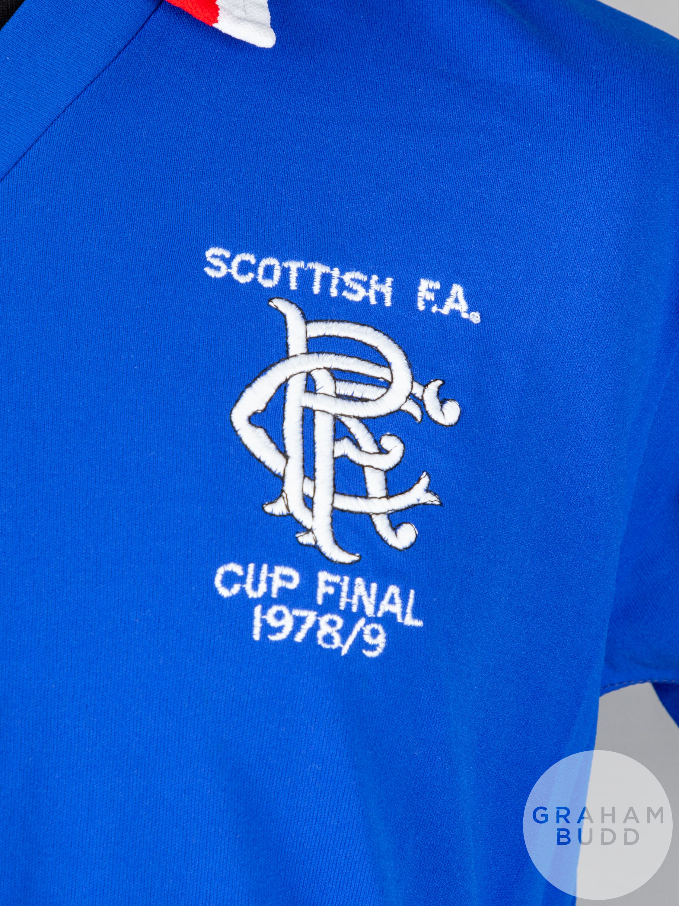 Alex Miller blue No.12 Rangers match worn Scottish Cup Final short-sleeved shirt - Image 3 of 5