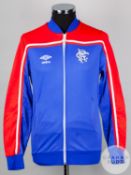 Alex Miller blue, red and white Rangers tracksuit top, Umbro, L