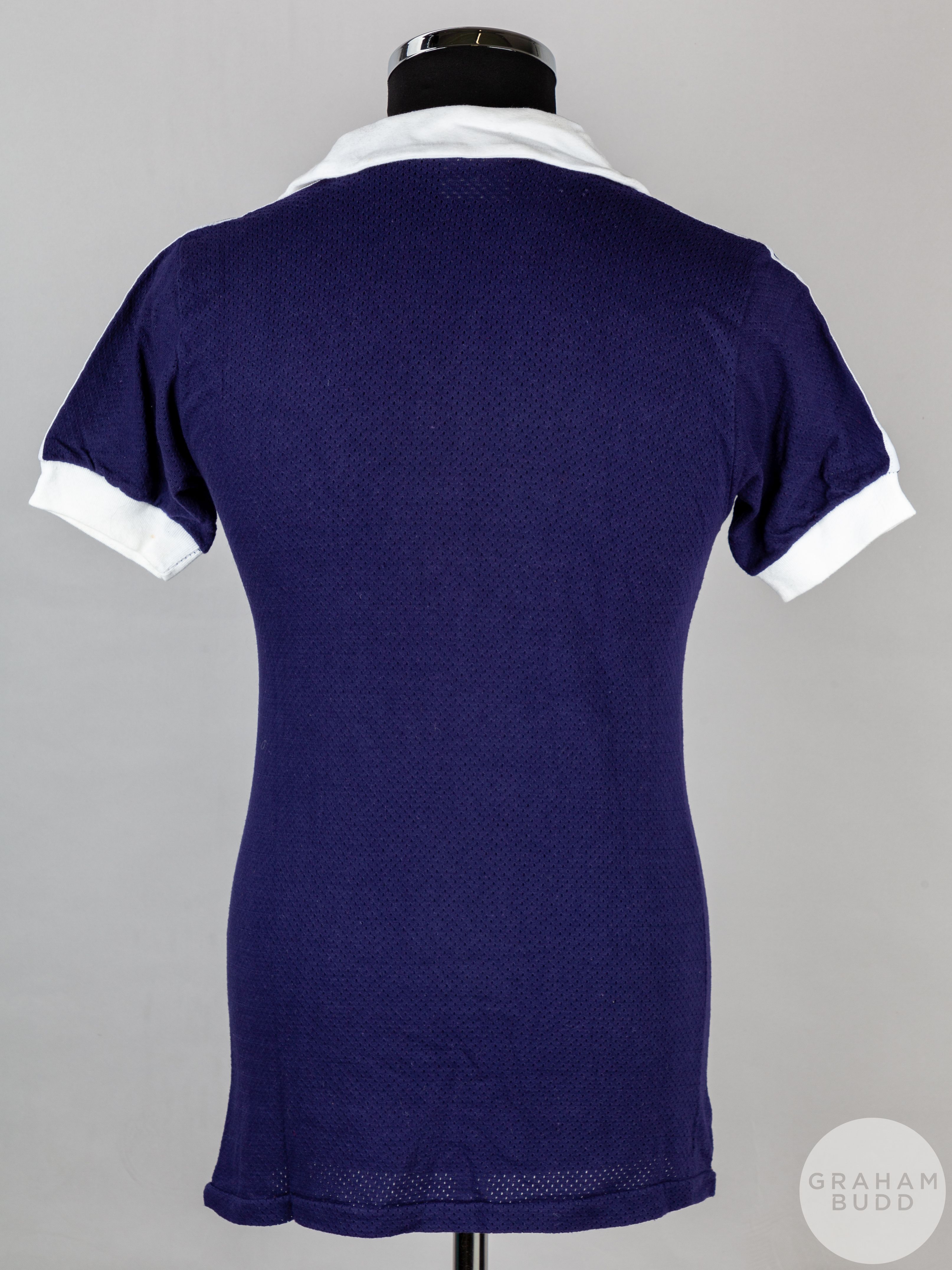 Blue official un-numbered Scotland 1978 World Cup airtex short-sleeved shirt - Image 2 of 4