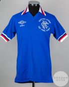 Alex Miller blue No.12 Rangers v. Aberdeen Scottish League Final short-sleeved shirt