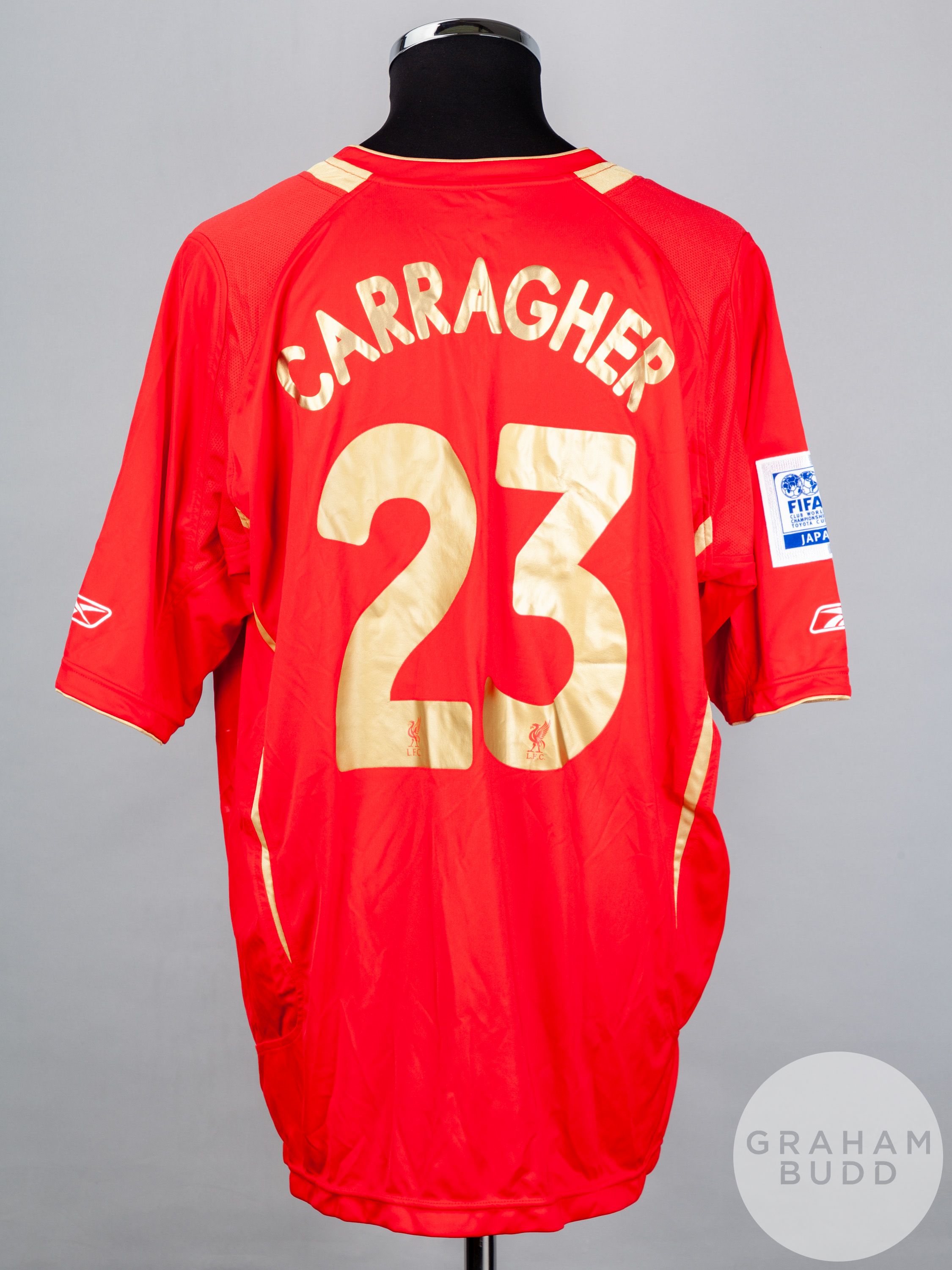 Jamie Carragher red and gold No.23 Liverpool Club World Championship short-sleeved shir - Image 2 of 5
