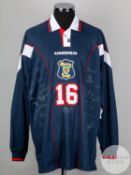 Blue No.16 official Scotland long-sleeved shirt, 1996-98