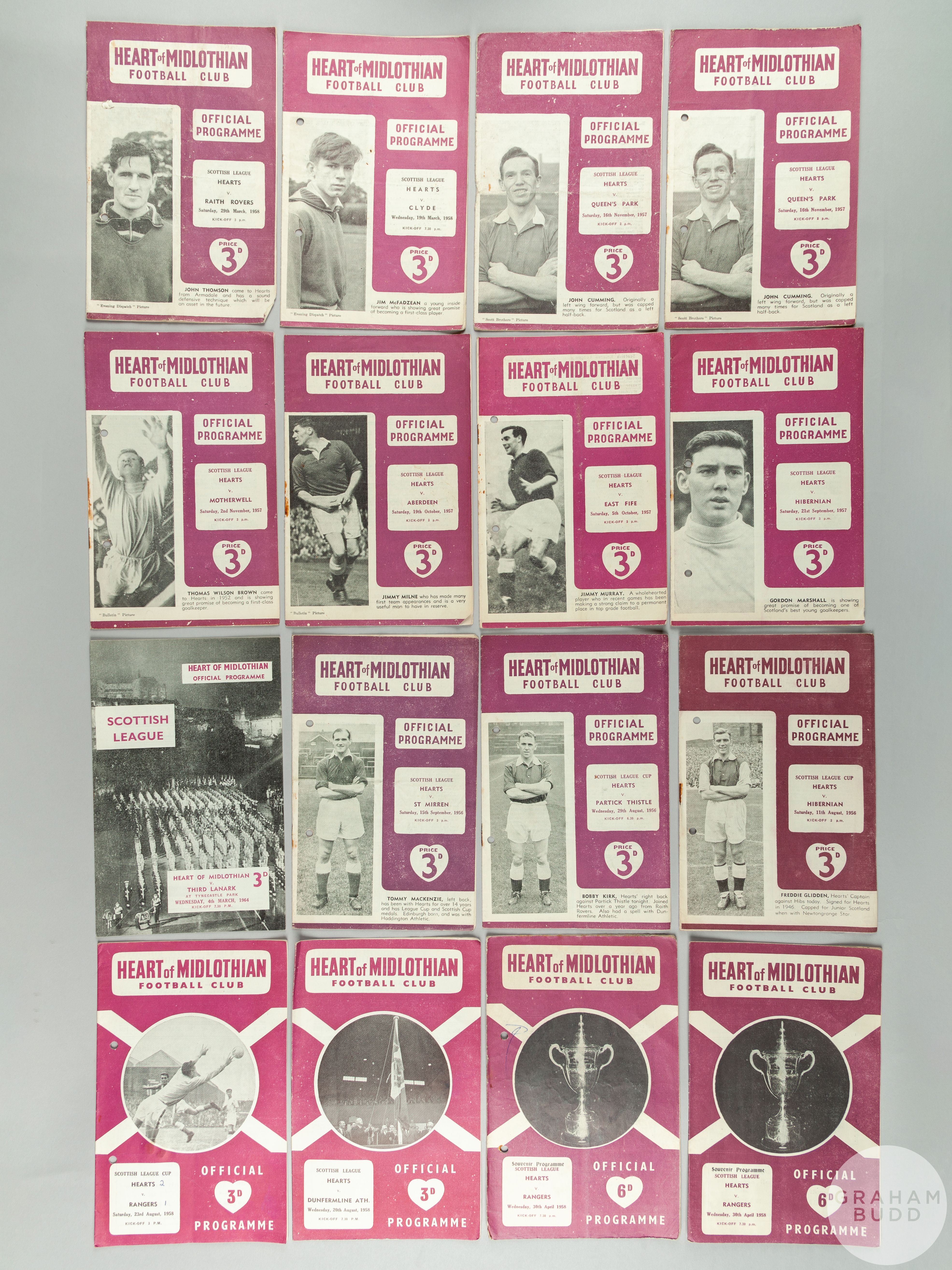 Collection of forty-four Heart of Midlothian match programmes from 1956 to 1964 - Image 2 of 4