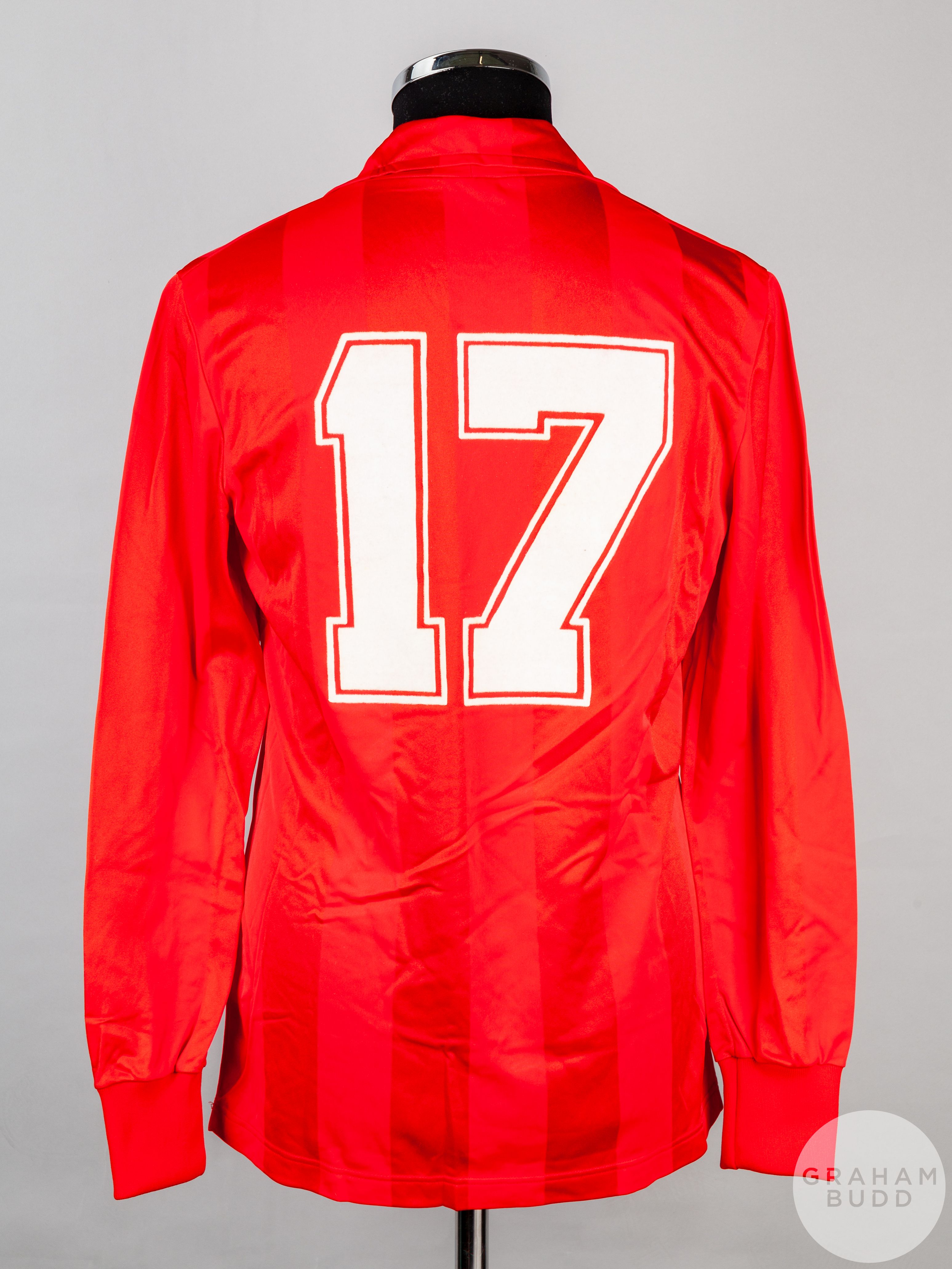 Red Spain No.17 Spain v. Scotland long-sleeved shirt, 1984 - Image 2 of 4