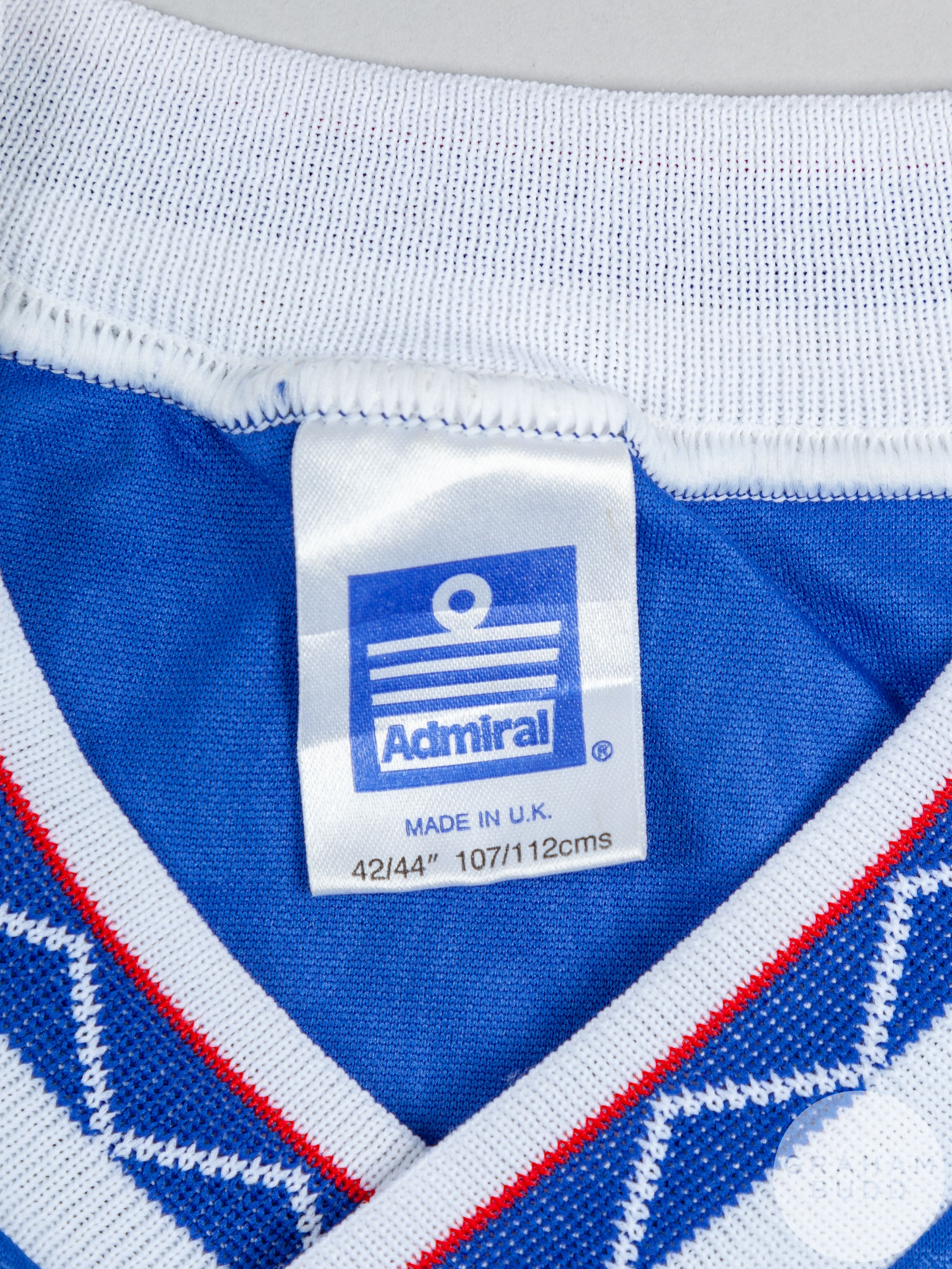 Blue and white No.11 Rangers v. Airdrieonians Scottish Cup Final shirt - Image 4 of 4