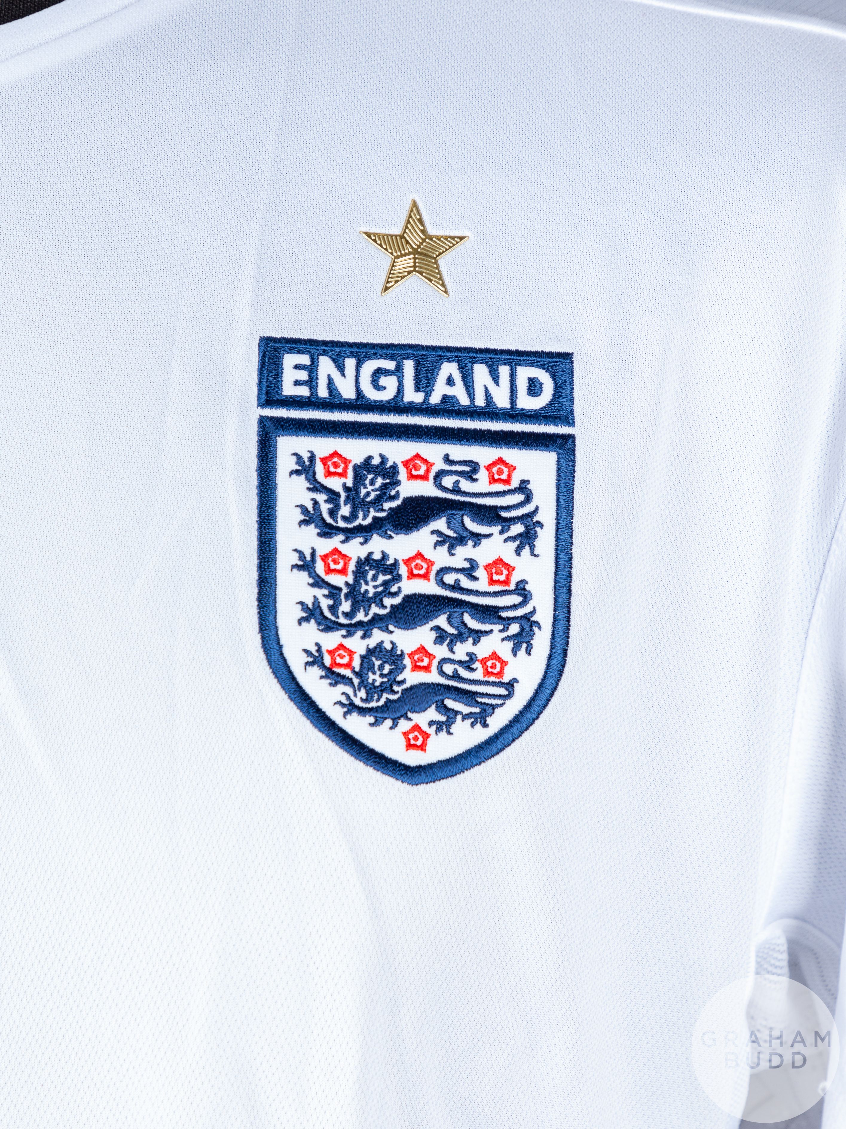 Wayne Rooney white No.9 England match issued long-sleeve shirt, 2006 - Image 3 of 5