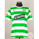 Maciej Zurawski green and white No.7 Celtic v. Hearts short-sleeved shirt